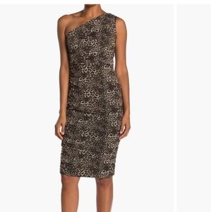NWT-Love X Design One Shoulder Leopard Print Bodycon Dress